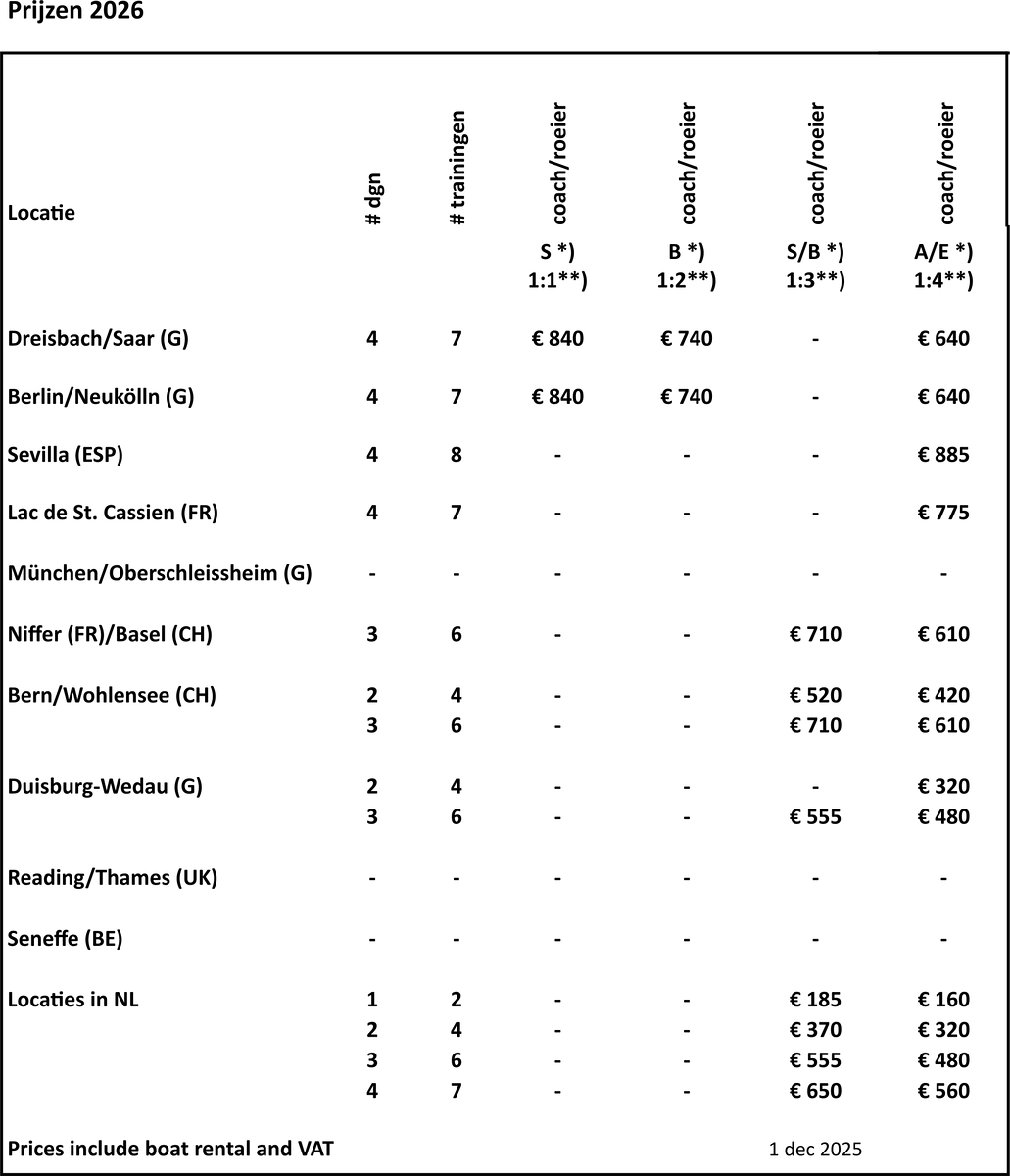prijzen 2026 versie 1 dec 2025